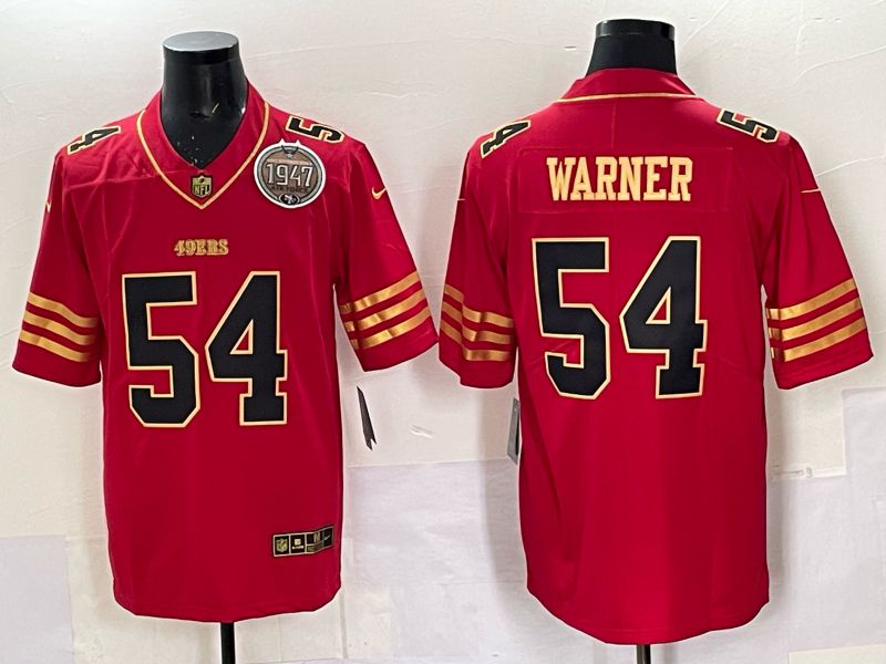 Men Nike San Francisco 49ers #54 Warner red Limited NFL 2025 Jersey 0059->san francisco 49ers->NFL Jersey